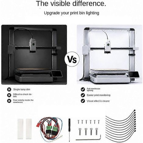 Un kit de système LED haute luminosité pour l'imprimante 3D Creality Sparkx I7 améliore la luminosité d'impression. (1/3)