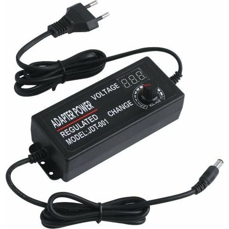 DC3-24V 3A 15W-72W Transformateur d'éclairage ajustable avec adaptateur de commutation d'alimentation réglable avec écran 3A Pilote de voyant pour entrée de bande à LED AC100V-240V, (1/4)