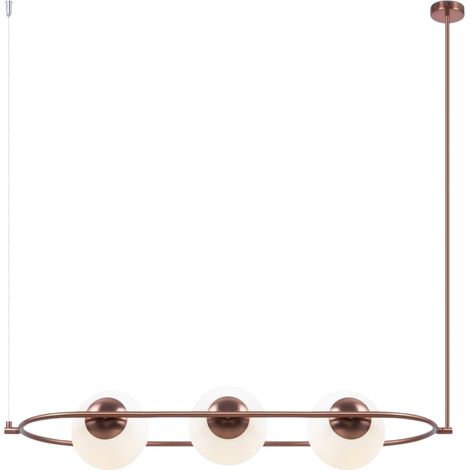 Suspension Maytoni Erich cuivre, boules verre blanc 3xE14 (1/5)