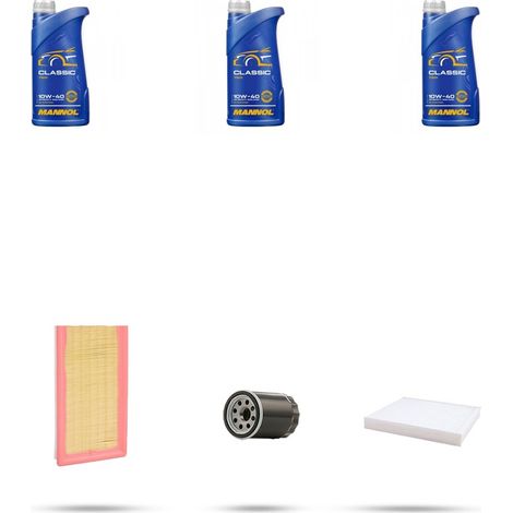 Kit tagliando 3 FILTRI e 3L OLIO compatibile con Fiat Punto II 1.2 16v 59kw dal 1999 (1/5)
