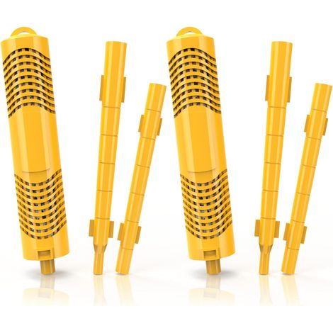 Deux cartouches filtrantes minérales pour spa – Réduction de la consommation de chlore et de brome – Jaune