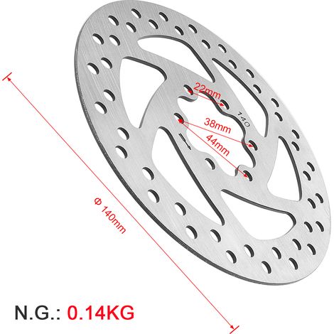 Rotor de frein à disque pour Scooter électrique, 140mm/160mm, tampon en acier inoxydable avec 6 boulons (1/5)