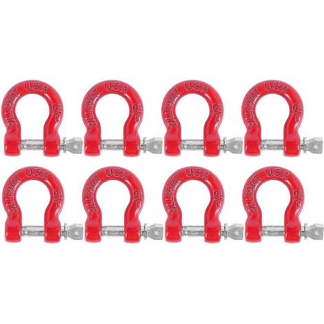 Ensemble de 8 crochets de remorquage/de sauvetage en métal pour pare-chocs avant et arrière, compatible avec le crawler télécommandé Trax-haoyi à l'échelle 1/10 (1/5)