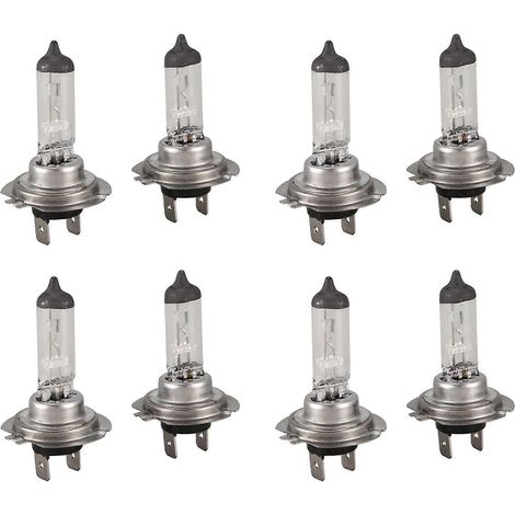 8 ampoules H7 pour phares avant de voiture, 12 V, 55 W (1/5)