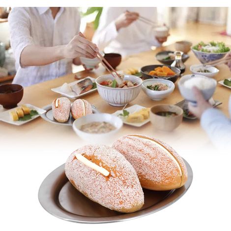 Petit Plat Ovale en Acier Inoxydable pour Fruits, Snacks et Cuisine - Multifonction