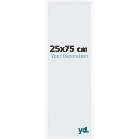 yd. - Cadre photo 25x75 - Blanc Brillant - Plastique - Bordeaux
