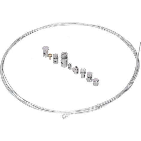 Câble de frein en acier 2 mètres avec kit de 9 embouts de réparation universel pour motos, accessoires de remplacement (1/5)