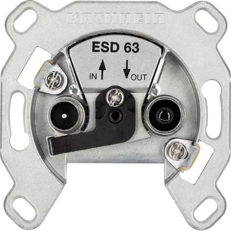 Kathrein ESD 63 Antennensteckdose eingebaut silber