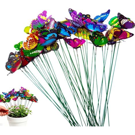 Schmetterlingsstangen für Blumenarrangements 50 Stück