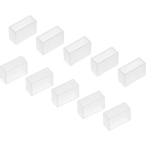 50pcs Silicone Plug, LED Tube Strip Thin Plug Plug Waterproof Cover, Ideal for Office, Home (White, for 5050 10mm Wide Band) (1/5)