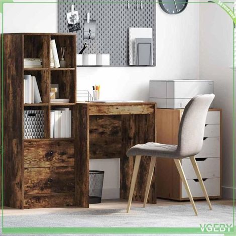 Bureau - ABI - Chêne fumé - 60 x 50 x 76 cm - Design moderne et élégant (1/5)