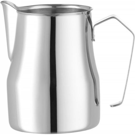 Jarra y vaso para espumar leche, acero inoxidable, 0,7 l, diámetro 84 mm (1/2)