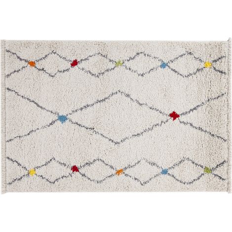 Rechteckiger Teppich mit Rautenmuster 60 x 120 cm LIO