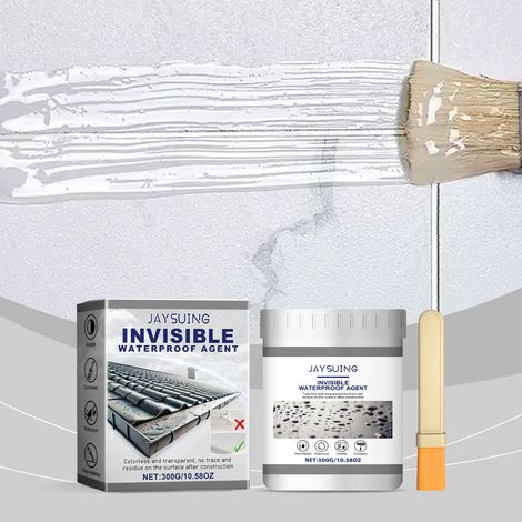 Transparent waterproof adhesive, durable and easy to use for home decoration, easily bonding floor tiles. Transparent, waterproof, and moisture-proof adhesive -- 300g + brush. (1/5)