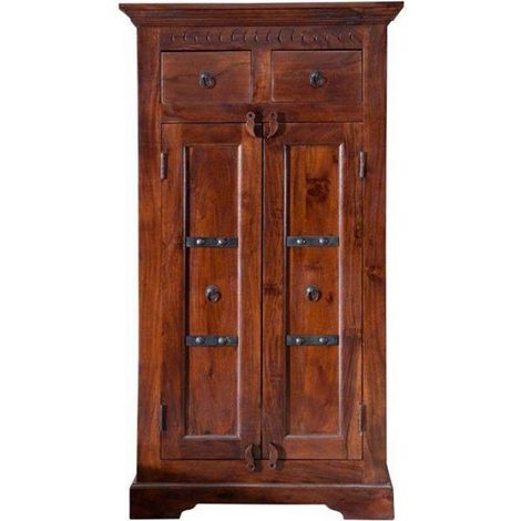 OXFORD 525 Armadio in legno di acacia - laccato / nougat 72x38x132