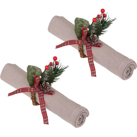 2 anneaux de serviette de Noël (1/2)