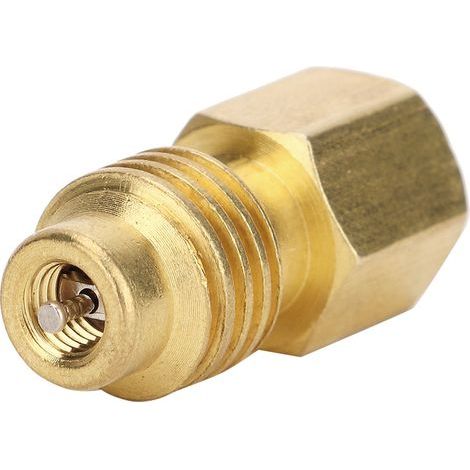 1/4" SAE-Innengewinde auf 1/2" ACME-Außengewinde-Adapter für R134A-Klimaanlagen in Kraftfahrzeugen, AC-Ladeanschluss, Fahrzeugersatzteil (1/5)