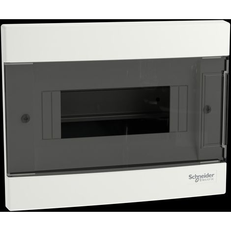 Coffret de distribution encastrable étanche IP40 Easy9 EU 8 modules (1x8) EZ9EU-1-8-PT-T  transparent SCHNEIDER (1/5)