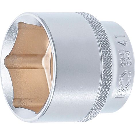 BGS Vaso de impacto hexagonal, cuadradillo interior de 12,5 mm (1/2") SW 41 mm - 2941