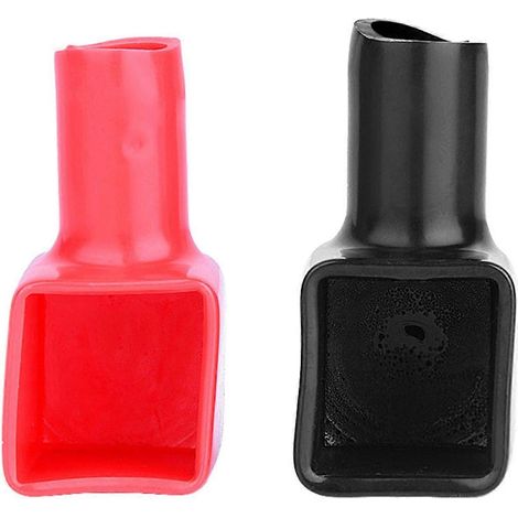 Compatible avec une paire de couvercles de bornes de batterie, coloris rouge et noir, bornes positive et négative, références : 192681 et 192682 (1/4)