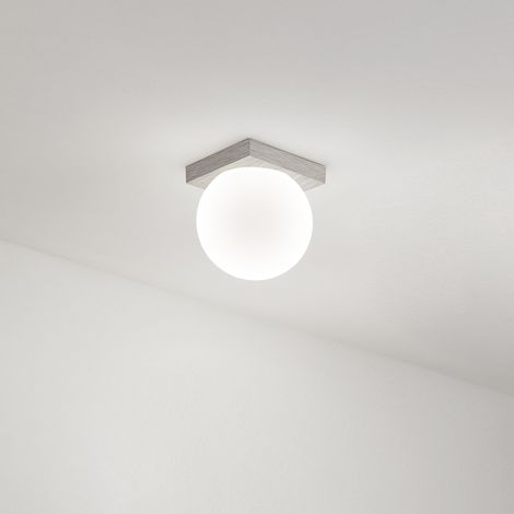 Plafoniera Moderna Dot Metallo Grigio Titanio Led 8W Ip40