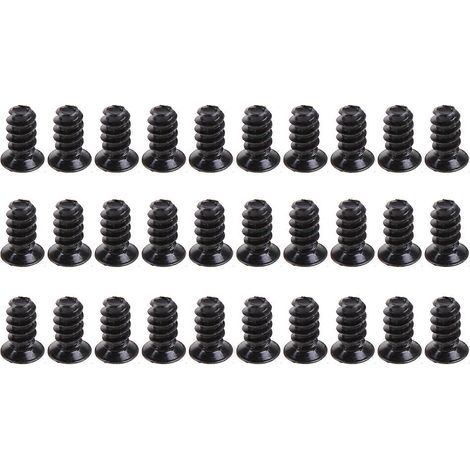 30 Stück Gehäuselüfterschrauben, Lüfterbefestigungsschrauben, Radiatorschrauben, Flachkopf-Gewindeschrauben-Set, Wasserkühlungsradiator D, mehrfarbig (kurze Schrauben) (1/5)
