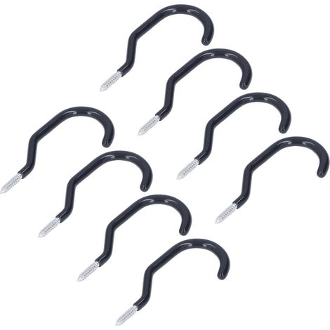 8x Wandfahrradhaken, robustes Wandregal, Befestigungsset für Garage, Werkstatt, Decke, Lenkerhaken, Raumorganisator. (1/5)