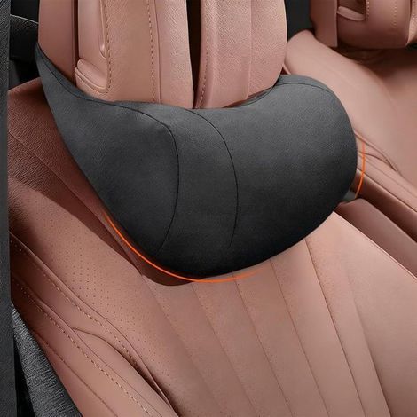 Kopfstütze fürs Auto – Nackenstütze für bequemes Fahren – Ergonomisches Design – 29,8 x 16,8 cm – Schwarz (1/5)