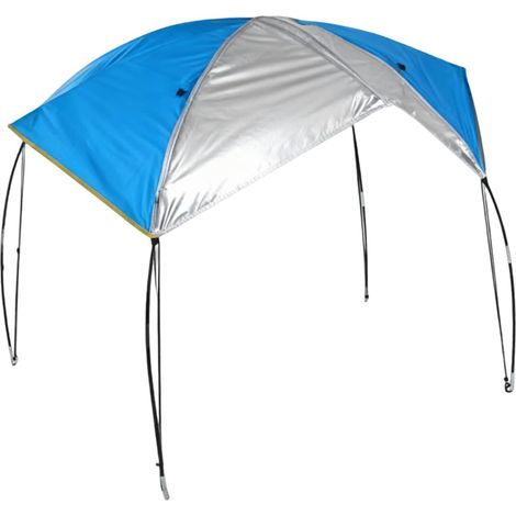 Bateau Gonflable Parasol voilier auvent Toit Tente de pêche Parasol de Plage Bleu 4 Personnes (1/5)