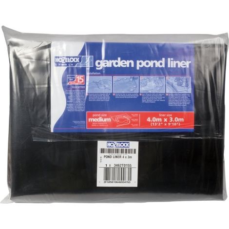Bâche de Bassin Taille M (4m X 3m) : pour Fond de Bassin et Piscine Koï de Moyenne Taille, Liner Robuste et Durable [3462T0155] (1/2)