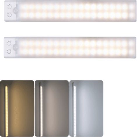Luz nocturna LED inteligente ultradelgada con sensor de movimiento, tres