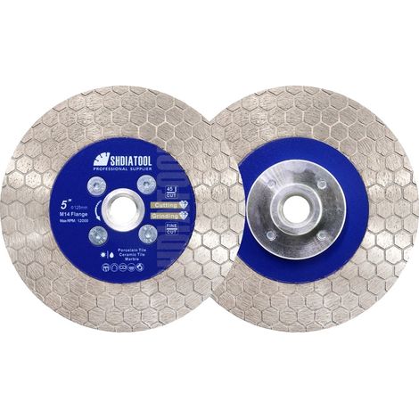 Disque de découpe, revêtu de diamant, compatible avec flasque M14, 2Pcs (1/2)