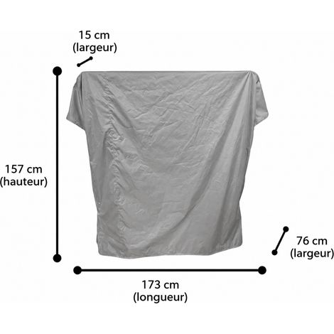 Housse de protection pour mobilier de jardin noir avec zips latéraux en polyester noir réf 1396 25 × 32 × 5 cm 100 g – Livraison gratuite