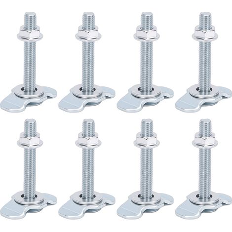 Écrou fileté à Double cosse M8x60 L, 8 pièces, raccord, capacité de charge de 6000lb, pour camion, lit, remorque, pick-up, RV, ATV, argent.