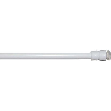 Secodir – Tringle à rideau extensible autobloquante 60-90 cm – Fixation ventouses – Métal laqué blanc – Installation sans perçage