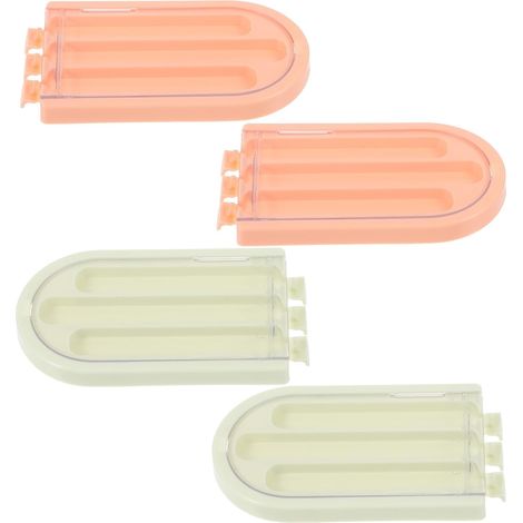 CCYKXA 4er-Set Nadelboxen aus Kunststoff mit je 3 Fächern, vielseitiger Halter für Nähnadeln, sichere Aufbewahrung für Hand- und Kreuzstichnadeln, rosa und grün (1/3)
