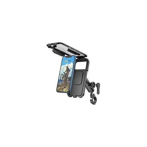 Support Moto Anti-Vol Étanche – Rotule 720°, Guidon 5.5"-6.8", Aluminium, Sécurisé