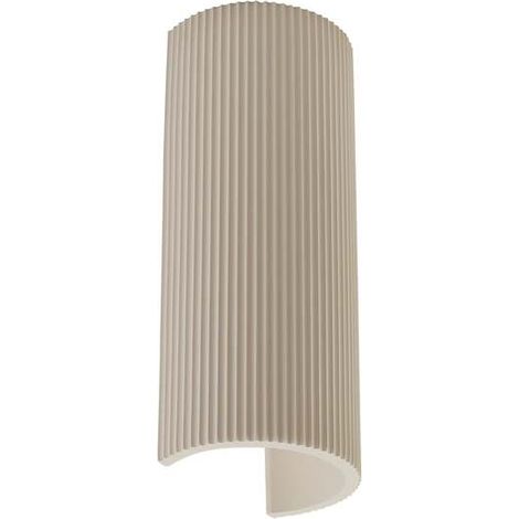[NEUWERTIG] B-Ware Lindby Wandleuchte Colja Wandlampe Wandlicht Leuchte rund Höhe 30,5 cm Gips weiß (1/2)
