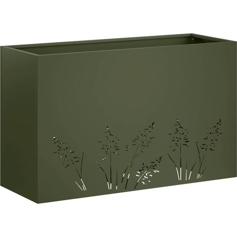 Macetero de Jardín Verde oliva 80 x 20 x 49 cm vidaXL (1/5)