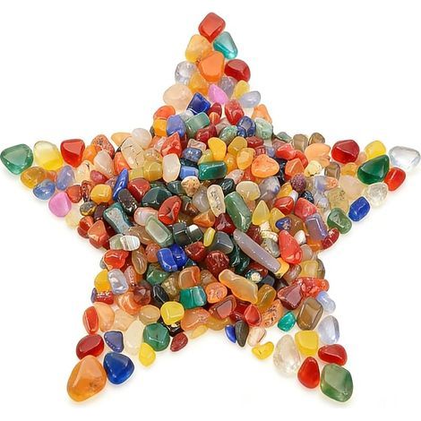 400 g Galets pour vases, pierres décoratives multicolores, billes de marbre pour vases, aquariums, aménagement paysager, jardin, pots de fleurs, décoration de mariage mosaïques (13-17 mm, carrés) (1/5)