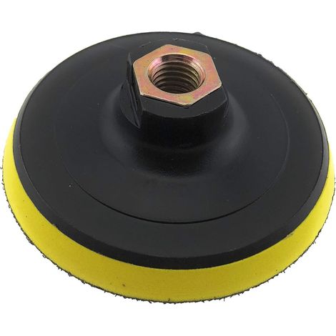 Plateau de ponçage 100 mm M14, fixation crochet et boucle, pour meuleuse d'angle et ponceuse orbitale, compatible disques abrasifs auto-agrippants (1/5)