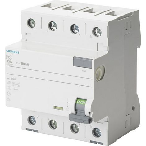 Siemens 5SV36444 5SV3644-4 FI-Schutzschalter B 4polig 40 A 0.3 A 400 V (1/2)