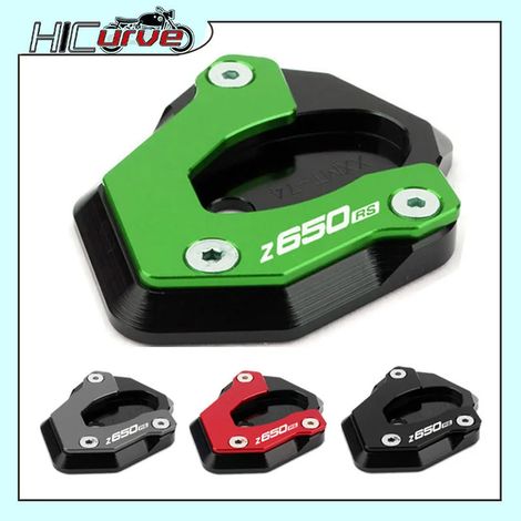 (Vert) Compatible avec les motos Z650RS Z650 RS Z 650RS 2021 2022 2023 : béquille latérale CNC, extension de support, plaque de support. Maxpower (1/4)