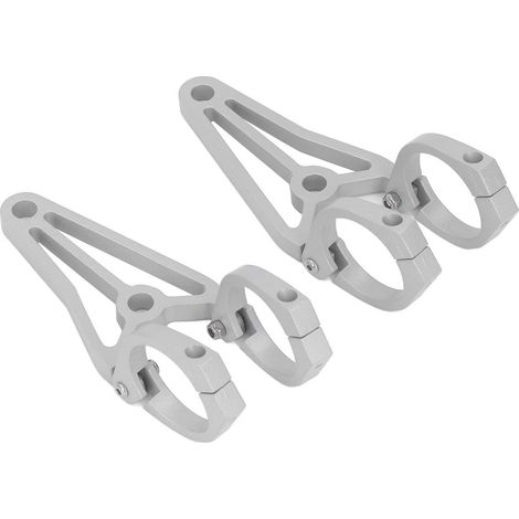 2Pcs Support Phare Moto 33-41mm Argent Tube Fourche Montage Lampe Remplaçant Suzuki (1/5)