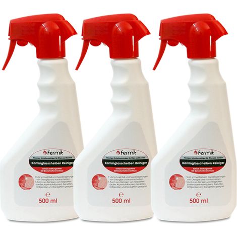 Fermit Kaminscheibenreiniger 3x 500 ml Scheibenreiniger Kaminreiniger Glas Reiniger (1/5)