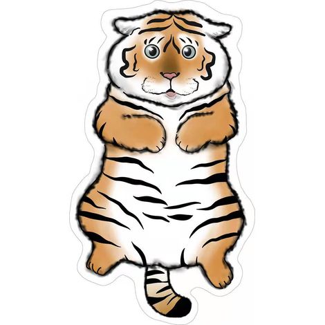 Tapis à motif tigre, tapis à motif animal pour petits espaces, simili cuir de vachette (1/5)