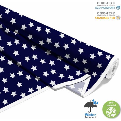 TESSUTI DECORATIVI PER ESTERNI OXFORD - Motivo stelle su blu navy (1/5)