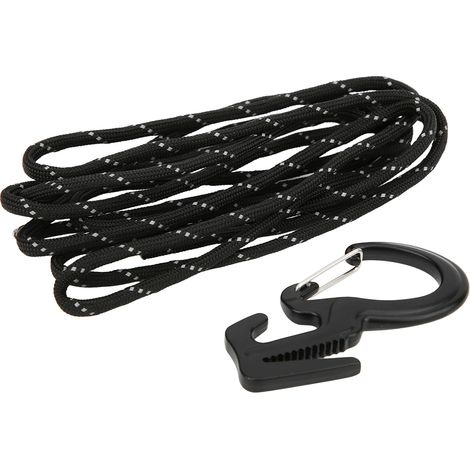 Mousqueton de Randonnée et Escalade en Alliage de Zinc, Serre-Corde Rapide à Ressort Noir pour Camping (1/5)