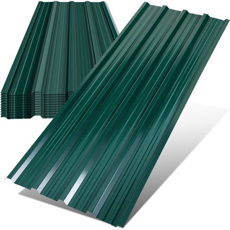 Wolketon 12 lamiere ondulate 129x46 cm antracite zincate per tetto parete carport e rimessa