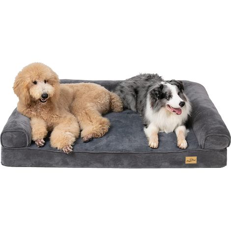 Bingo Paw – Panier pour chien XL 120x90 cm – Canapé orthopédique en mousse viscoélastique – Housse lavable et imperméable – Rembourrage épais et antidérapant